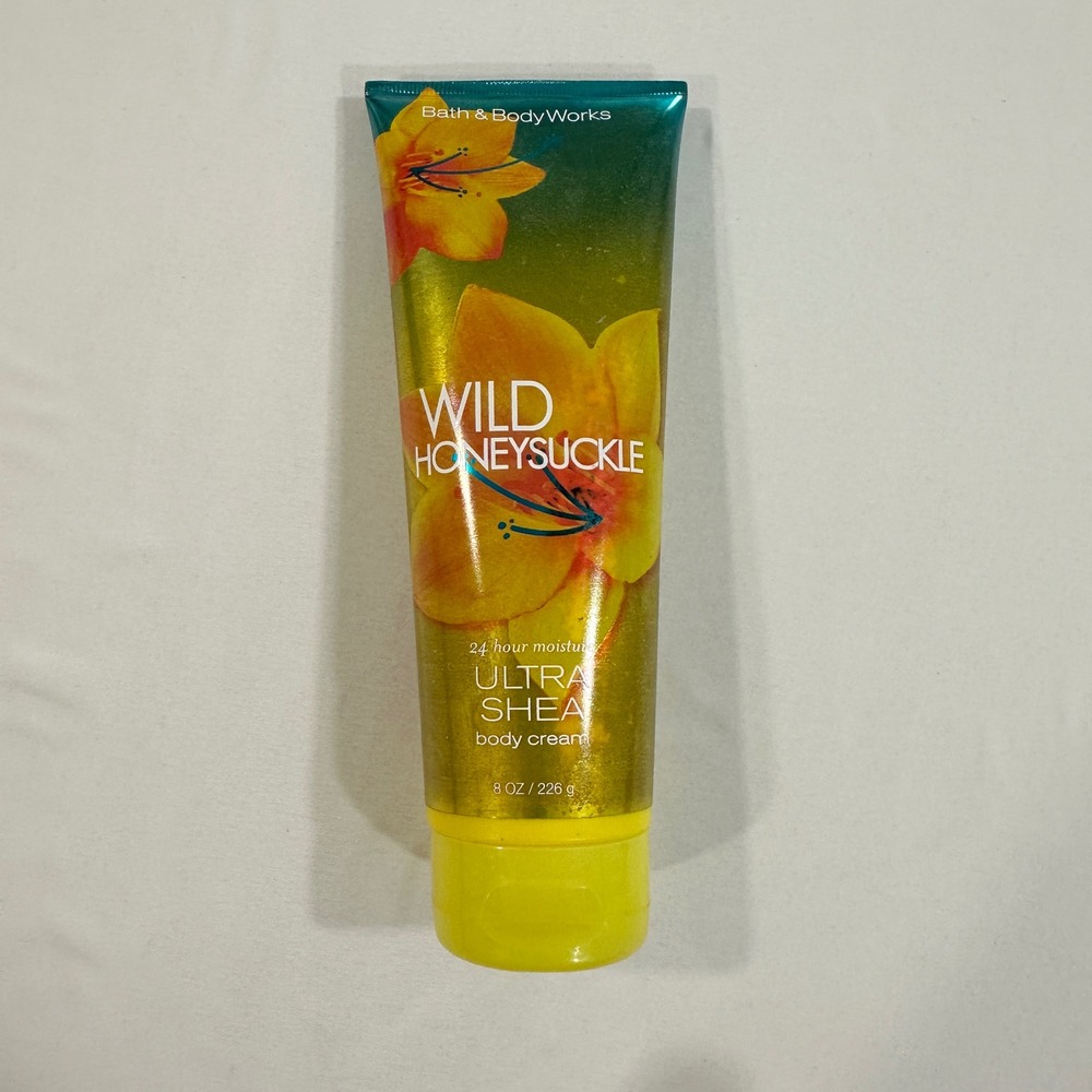 Bath Body Works Wild Honeysuckle Ultra Shea Body Cream 8 oz Rare Discontinued